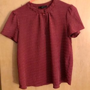 Forever 21 red and white polka dot top